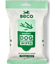 Beco Toallitas Bamboo 80un, 20x20 cm para Perros, Limpieza Suave y Natural