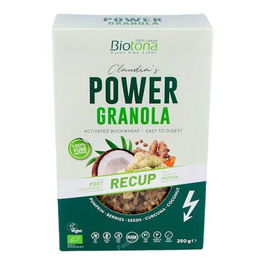 BIOTONA Power Granola Recup Muesli Bio Vegano 250g - Recuperación Muscular y Energía