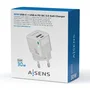 Aisens Cargador GaN 30W con USB-C y USB-A, Blanco