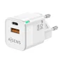 Aisens Cargador GaN 30W con USB-C y USB-A, Blanco