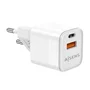 Aisens Cargador GaN 30W con USB-C y USB-A, Blanco