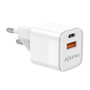 Aisens Cargador GaN 30W con USB-C PD3.0 y USB-A QC3.0, Blanco