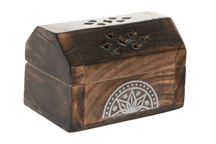 DKD Home Decor Soporte de Incienso Indio Mandala ss25 - Set de 10 Piezas en Beige y Multicolor (5.5 x 6 x 9.5 cm)