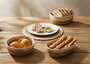 Inde Cesta de Seagrass Redon Bicolor, Cesta o Bandeja Decorativa 20x7 cm, Tejido Natural Privilege (24 Unidades)