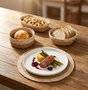 Inde Cesta de Seagrass Redon Bicolor, Cesta o Bandeja Decorativa 20x7 cm, Tejido Natural Privilege (24 Unidades)