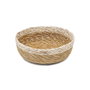 Inde Cesta de Seagrass Redon Bicolor, Cesta o Bandeja Decorativa 20x7 cm, Tejido Natural Privilege (24 Unidades)