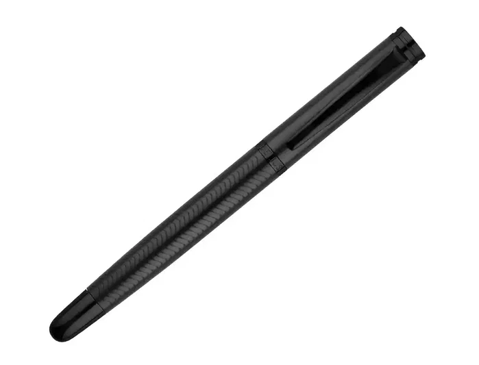 Belius Bolígrafo Neptuno Textura Wavy Negro con Tinta Azul