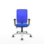 PIQUERAS Y CRESPO Silla de oficina Motilla Azul con mecanismo Sincro/Traslack