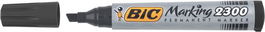 Marcador Permanente Bic Marking 2300 Biselado Negro (Set de 12)