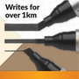 BIC Marcador Permanente Marking 2300 Negro Punta Biselada (Set de 12)