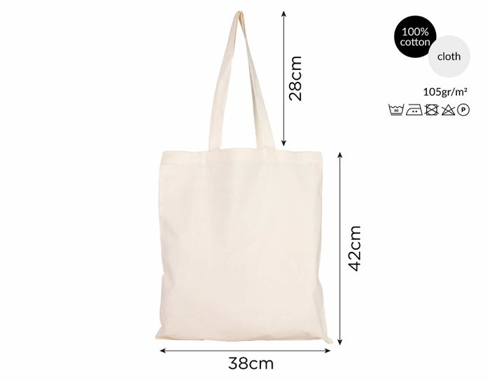 Innspiro Bolsa de algodón eco 38x42cm
