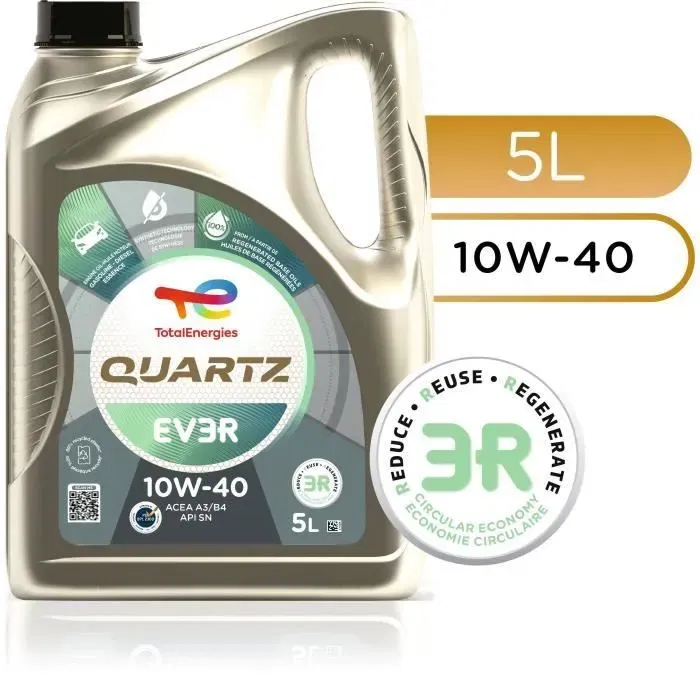 Totalenergies Quartz EV3R 10W-40 Aceite de Motor Sintético 5L Totalenergies Quartz EV3R 10W-40 Aceite de Motor Sintético 5L