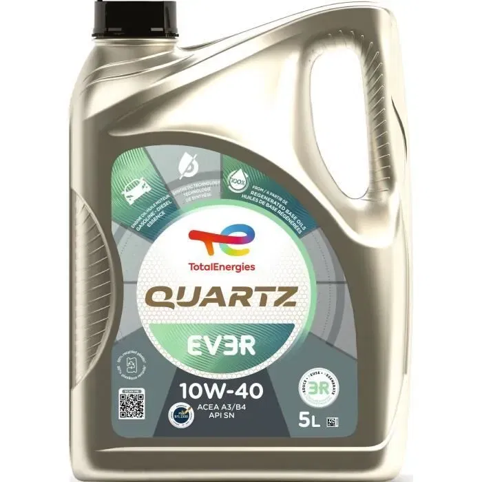 Totalenergies Quartz EV3R 10W-40 Aceite de Motor Sintético 5L Totalenergies Quartz EV3R 10W-40 Aceite de Motor Sintético 5L