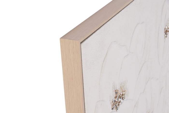 DKD Home Decor Cuadro Lienzo MDF Flores Surtido de 2 Piezas 92x4,5x122 cm