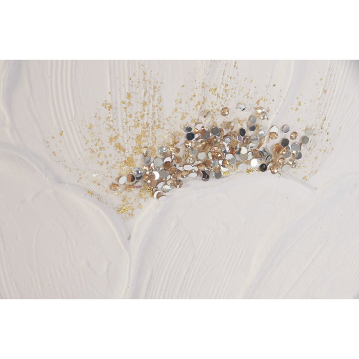 DKD Home Decor Cuadro Lienzo MDF Flores Surtido de 2 Piezas 92x4,5x122 cm