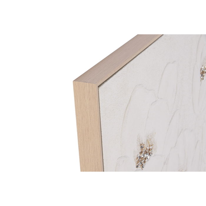 DKD Home Decor Cuadro Lienzo MDF Flores Surtido de 2 Piezas 92x4,5x122 cm