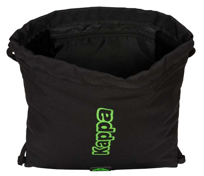 Bolsa Mochila con Cuerdas Kappa Black Negro 35 x 40 x 1 cm