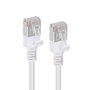 MicroConnect Cable de Red CAT6A U-FTP Slim LSZH 0.50m Blanco para Ahorrar Espacio y Mejorar Flujo de Aire