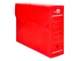 Liderpapel Caja archivo definitivo plastico lomo 100 mm rojo 360x100x260 mm