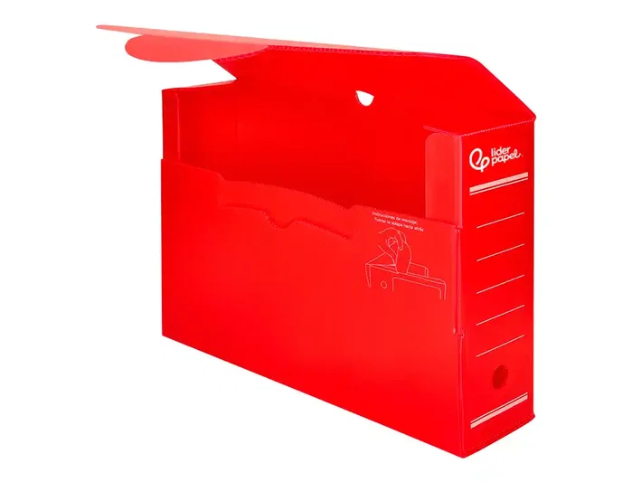 Liderpapel Caja archivo definitivo plástico lomo 100 mm Rojo Liderpapel Caja archivo definitivo plástico lomo 100 mm Rojo