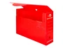 Liderpapel Caja archivo definitivo plastico lomo 100 mm rojo 360x100x260 mm