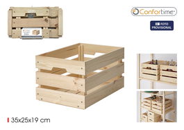 Confortime Caja Madera Apilable 35 x 25 x 18 cm (4 Unidades)