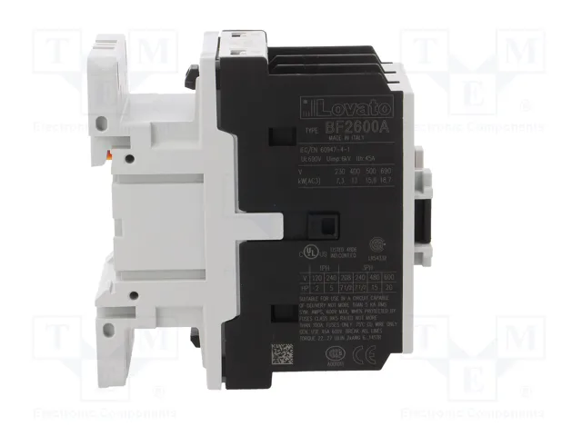 LOVATO ELECTRIC Contactor BF 3-polar 26A 24VAC LOVATO ELECTRIC Contactor BF 3-polar 26A 24VAC