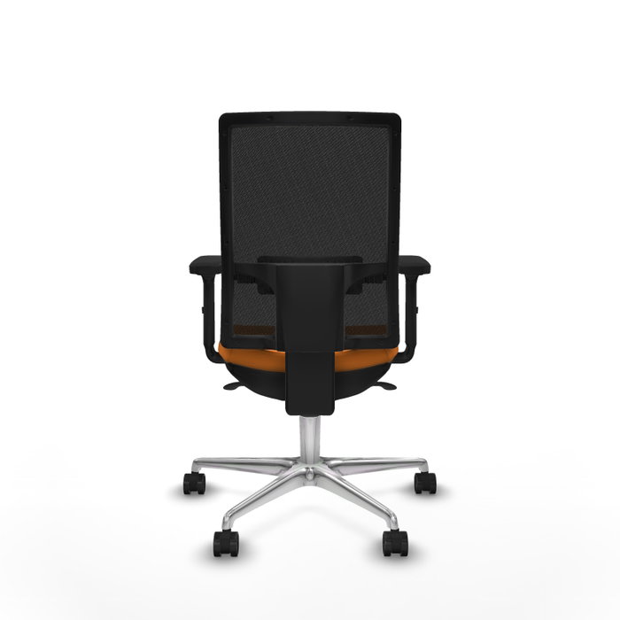 PIQUERAS Y CRESPO Silla de oficina Horna con mecanismo Sincro, Similpiel Naranja y Malla Negra PIQUERAS Y CRESPO Silla de oficina Horna con mecanismo Sincro, Similpiel Naranja y Malla Negra
