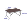 Mesa Plegable Marrón 56x34x24.5 cm Camping y Playa MARBUENO SUMMER 10015M