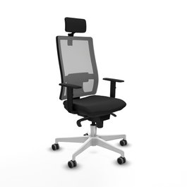 PIQUERAS Y CRESPO Silla de oficina Horna con mecanismo Sincro, Negro y Gris