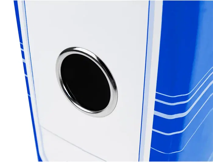 Liderpapel Archivador de Palanca A4 Filing System Forrado Azul Lomo 80mm con Caja y Compresor Metálico