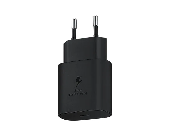 Samsung EP-TA800NBEGEU Cargador de Pared USB-C 25W Negro - Carga Super Rápida, Universal, PD 3.0, 1 Puerto, 100-240V, Compatible con Super Fast Charging