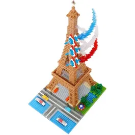 Bandai NB057 Torre Eiffel Nanoblock, 500 Piezas, Bloques de Construcción Educativos para Niños a Partir de 8 Años, Modelo DIY