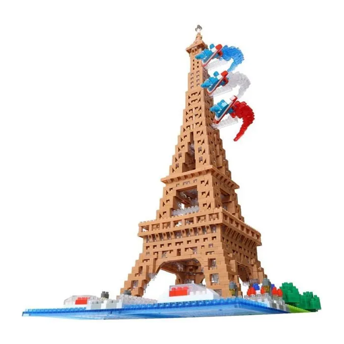 Bandai NB057 Torre Eiffel Nanoblock, 500 Piezas, Bloques de Construcción Educativos para Niños a Partir de 8 Años, Modelo DIY