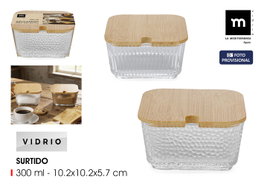 La Mediterranea Azucarero de Vidrio Cuadrado con Tapa de Bambú (Set de 2) inevitable