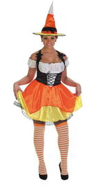 Creaciones Llopis Disfraz Bruja Amaranta Adulto Talla L Incluye Vestido, Gorro y Medias