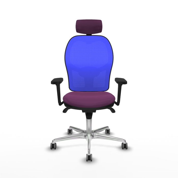 PIQUERAS Y CRESPO Silla de oficina Jorquera con mecanismo Sincro, Morado y Azul