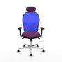 PIQUERAS Y CRESPO Silla de oficina Jorquera con mecanismo Sincro, Morado y Azul