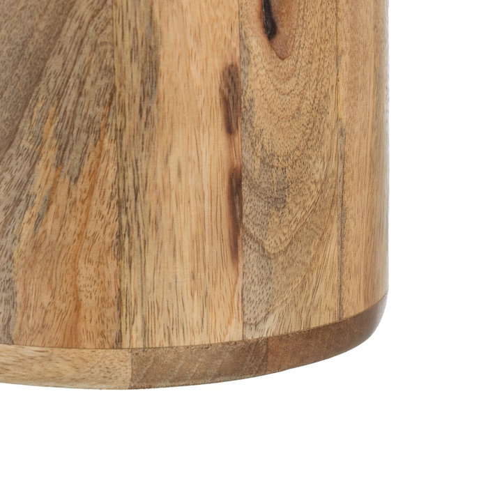 S/2 Tarro Blanco-Natural Madera de Mango 15 X 15 X 15 cm S/2 Tarro Blanco-Natural Madera de Mango 15 X 15 X 15 cm