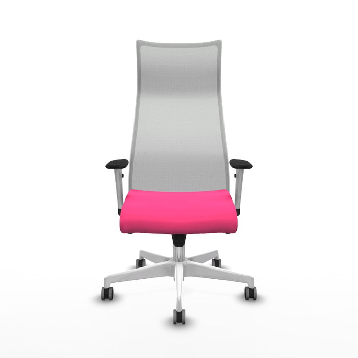 PIQUERAS Y CRESPO Sillón Albacete con Mecanismo Sincro, Similpiel Rosa y Malla Blanca PIQUERAS Y CRESPO Sillón Albacete con Mecanismo Sincro, Similpiel Rosa y Malla Blanca