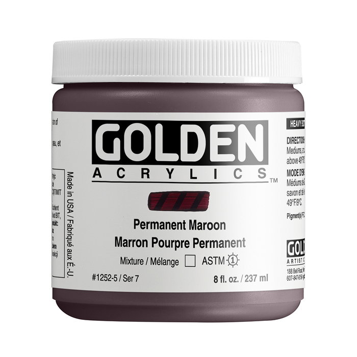 Golden Heavy Body Colores Acrílicos Permanente Granate 237 ml Golden Heavy Body Colores Acrílicos Permanente Granate 237 ml