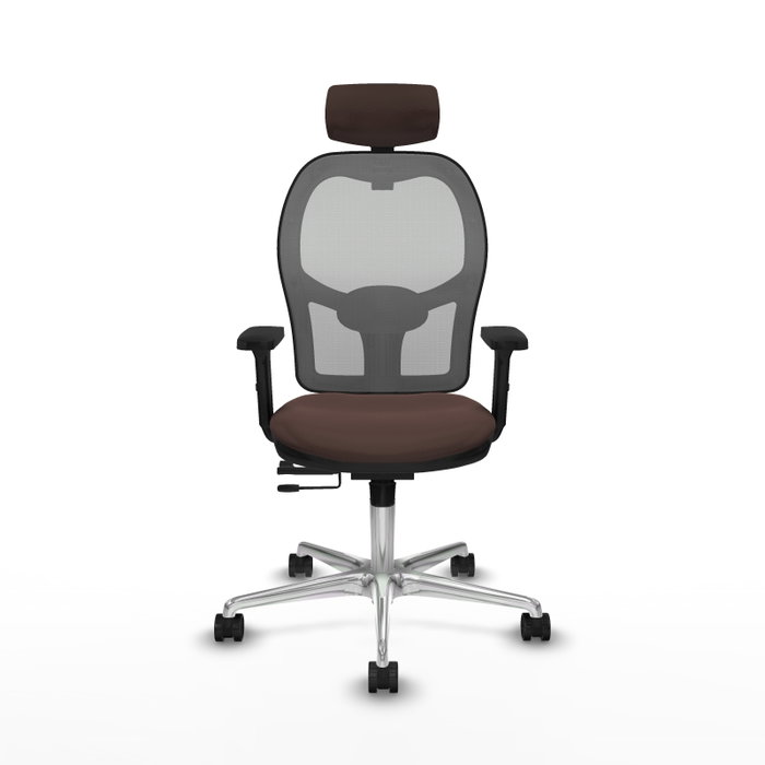 PIQUERAS Y CRESPO Silla de oficina Jorquera Sincro/Traslack Marrón oscuro/Gris PIQUERAS Y CRESPO Silla de oficina Jorquera Sincro/Traslack Marrón oscuro/Gris