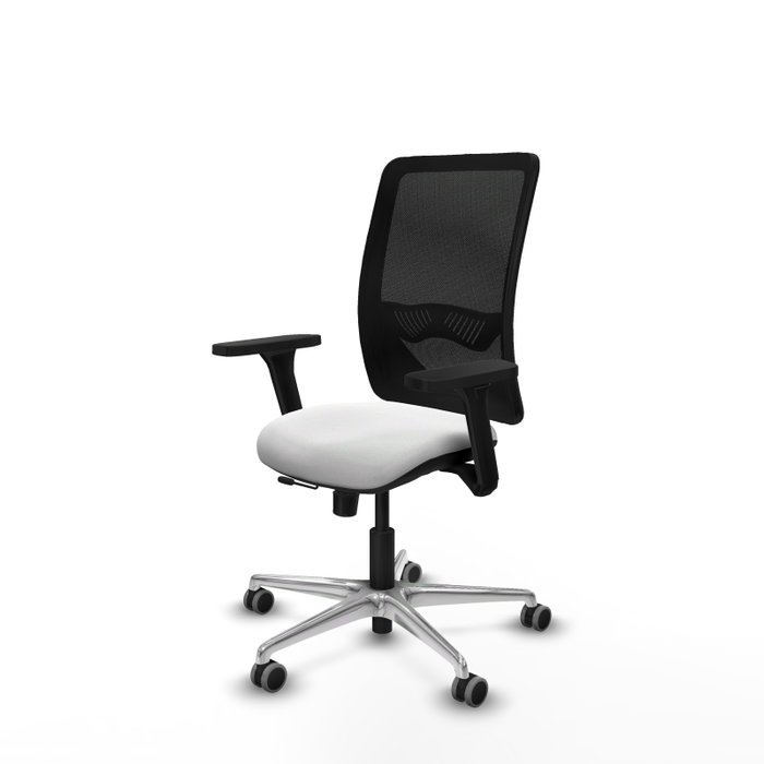 PIQUERAS Y CRESPO Silla de oficina Zulema con mecanismo Sincro/Traslack, Brazos 3D, Blanco/Negro PIQUERAS Y CRESPO Silla de oficina Zulema con mecanismo Sincro/Traslack, Brazos 3D, Blanco/Negro
