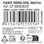 Quttin Fuente Vidrio Oval 39 x 27 cm (4 Unidades)