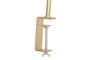 DKD Home Decor Barra Decorativa de Hierro Extensible 250cm Dorado