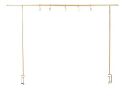 DKD Home Decor Barra Decorativa de Hierro Extensible 250cm Dorado