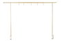 DKD Home Decor Barra Decorativa de Hierro Extensible 250cm Dorado