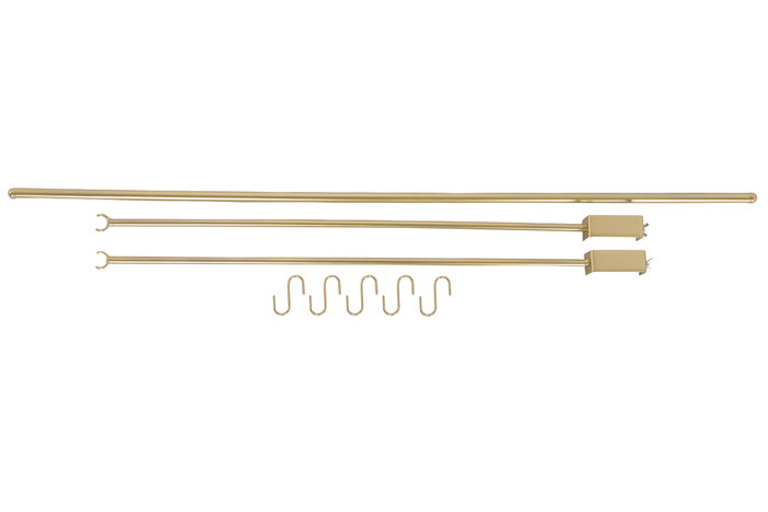 DKD Home Decor Barra Decorativa de Hierro Extensible 250cm Dorado