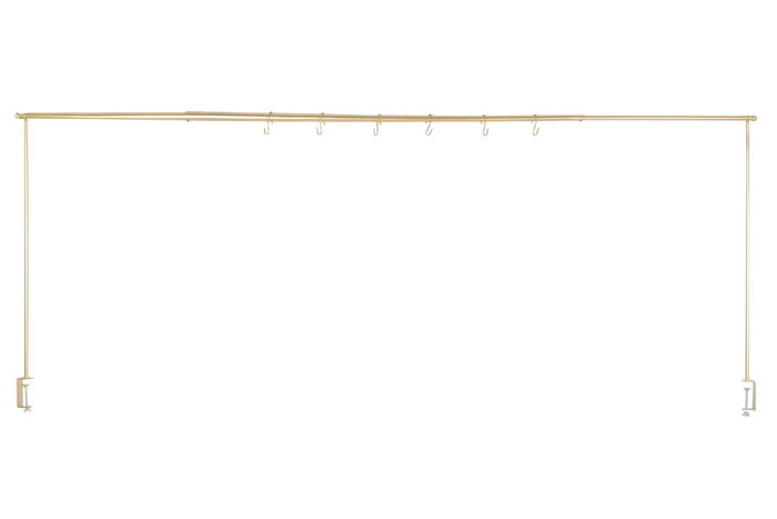 DKD Home Decor Barra Decorativa de Hierro Extensible 250cm Dorado