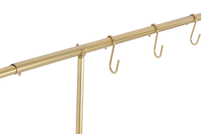 DKD Home Decor Barra Decorativa de Hierro Extensible 250cm Dorado